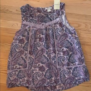 Lucky brand Paisley Tank Top size small